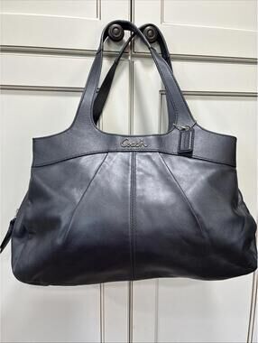 Authentic Coach Blue Lexi Leather Satchel Shoulder Handbag